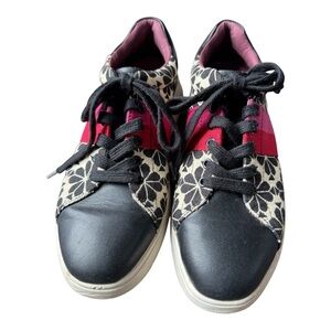 kate spade keswick 2 Black, Pink & Cream Floral Panel Sneakers